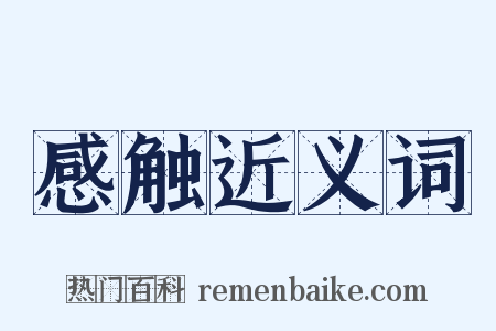 感触近义词是什么意思的图片